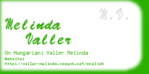 melinda valler business card